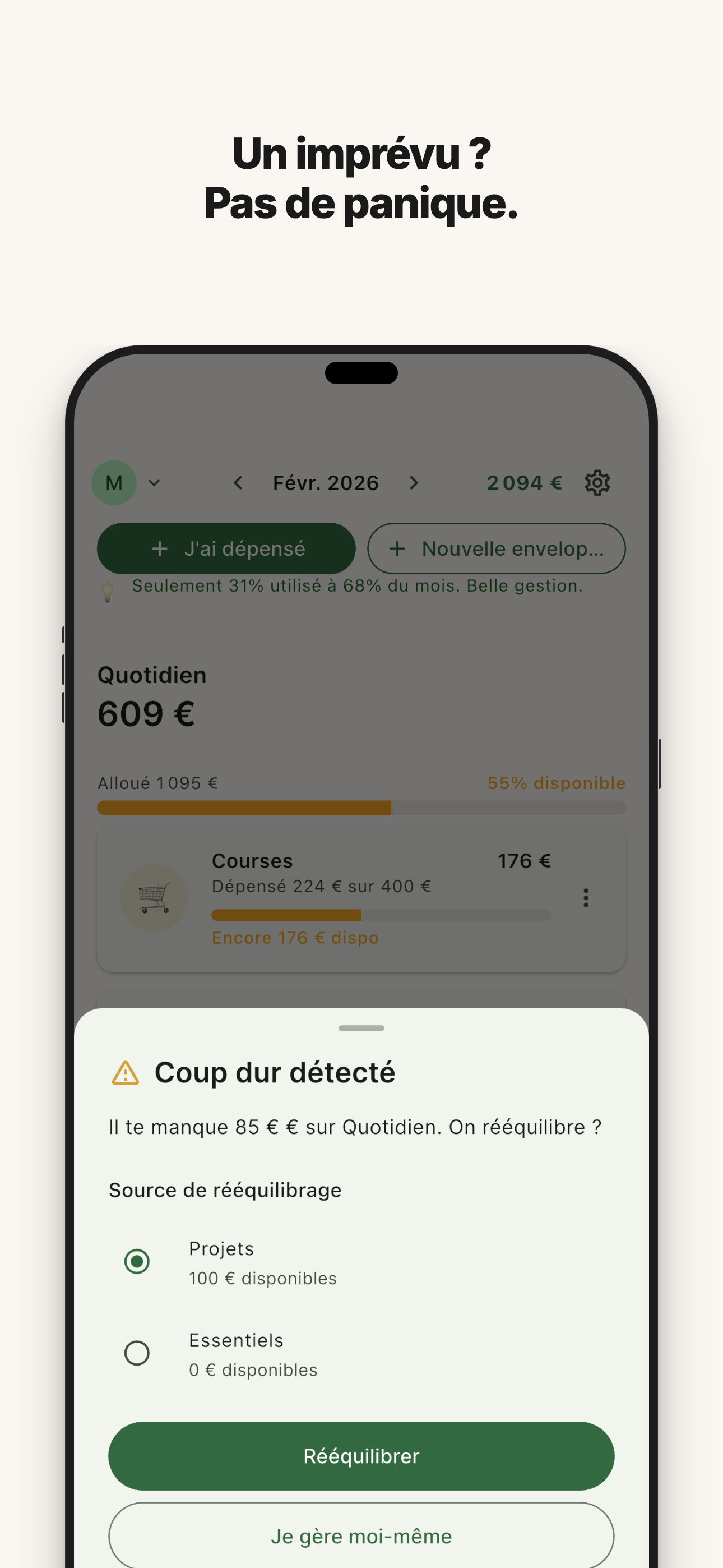 Anticipez les coups durs